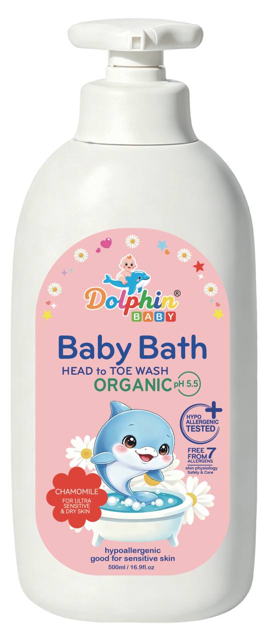 Baby Bath Head to Toe Wash -Chamomile - Organic- 500ml - Image 3