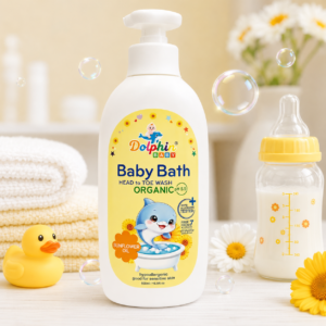 Baby Bath Head to Toe Wash -Sunflower Oil - Organic- 500ml