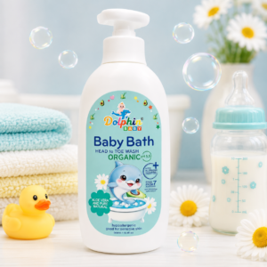 Baby Bath Head to Toe Wash -Aloe Vera & Pure Natural - Organic- 500ml
